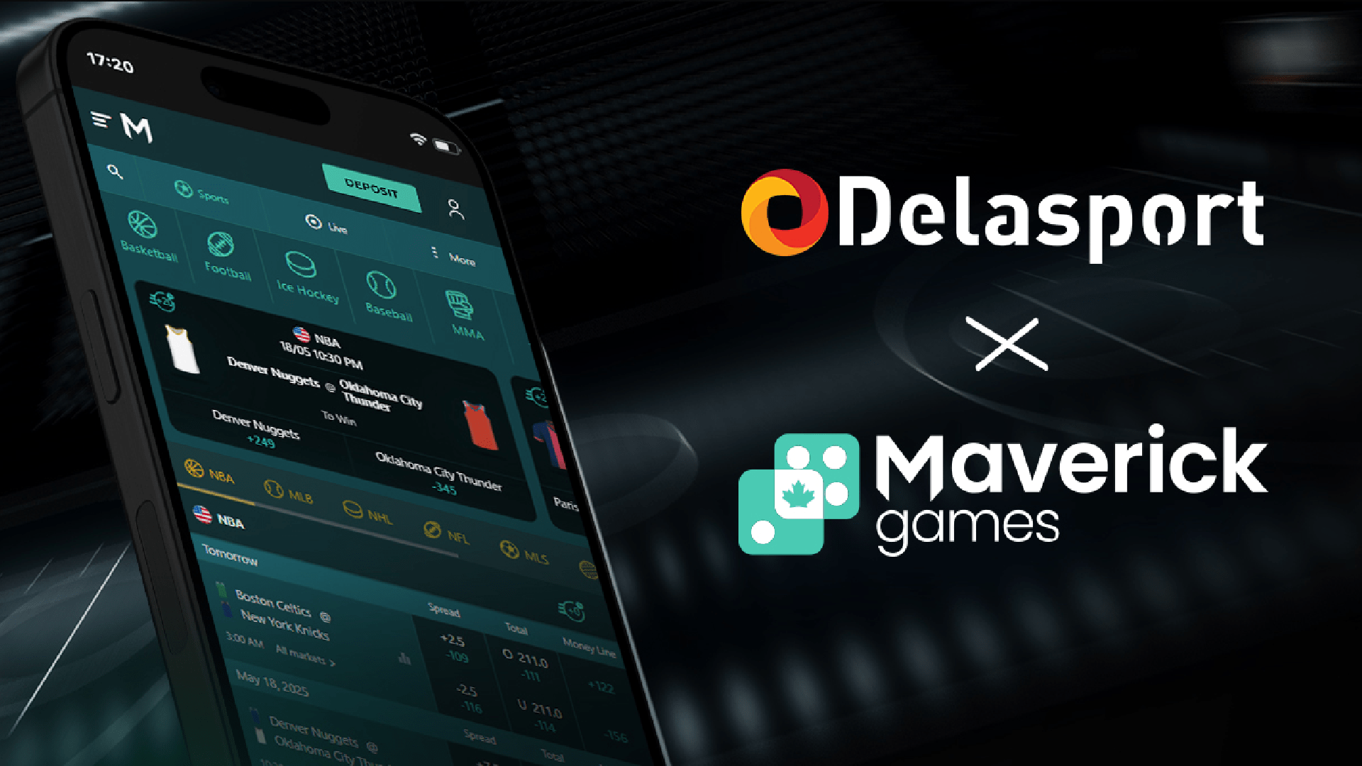 Maverick Games Launches With Delasport’s Sportsbook in Ontario